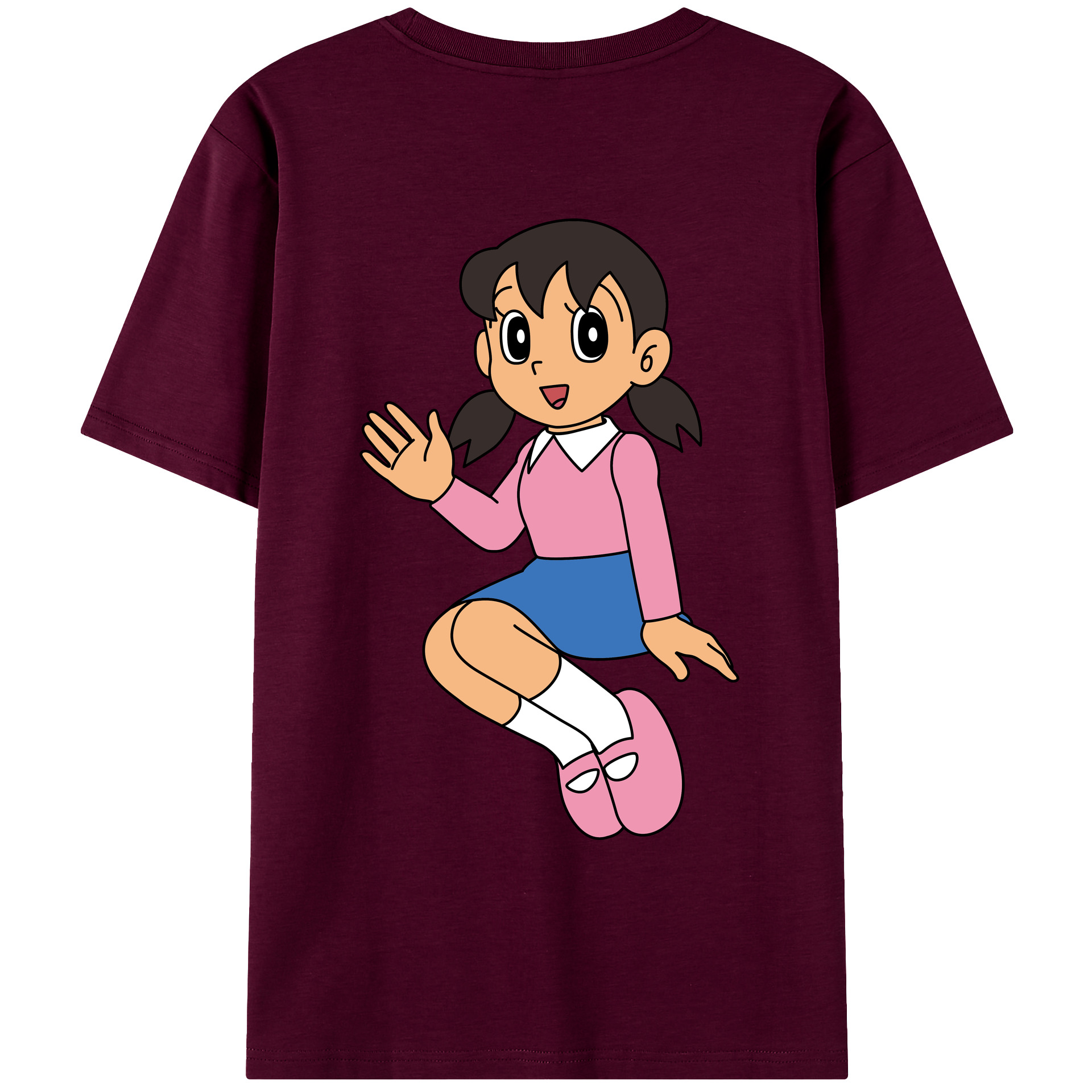 （画像用） ドラえもん みなもと しずか Doraemon Shizuka Minamoto レディース半袖Tシャツ(バックプリント)